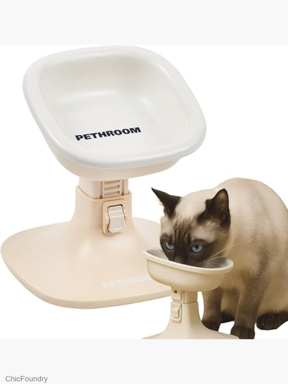 Adjustable Elevated Pet Bowl Stand 4.5-7.4 in Height 0-22° Tilt Non-Slip